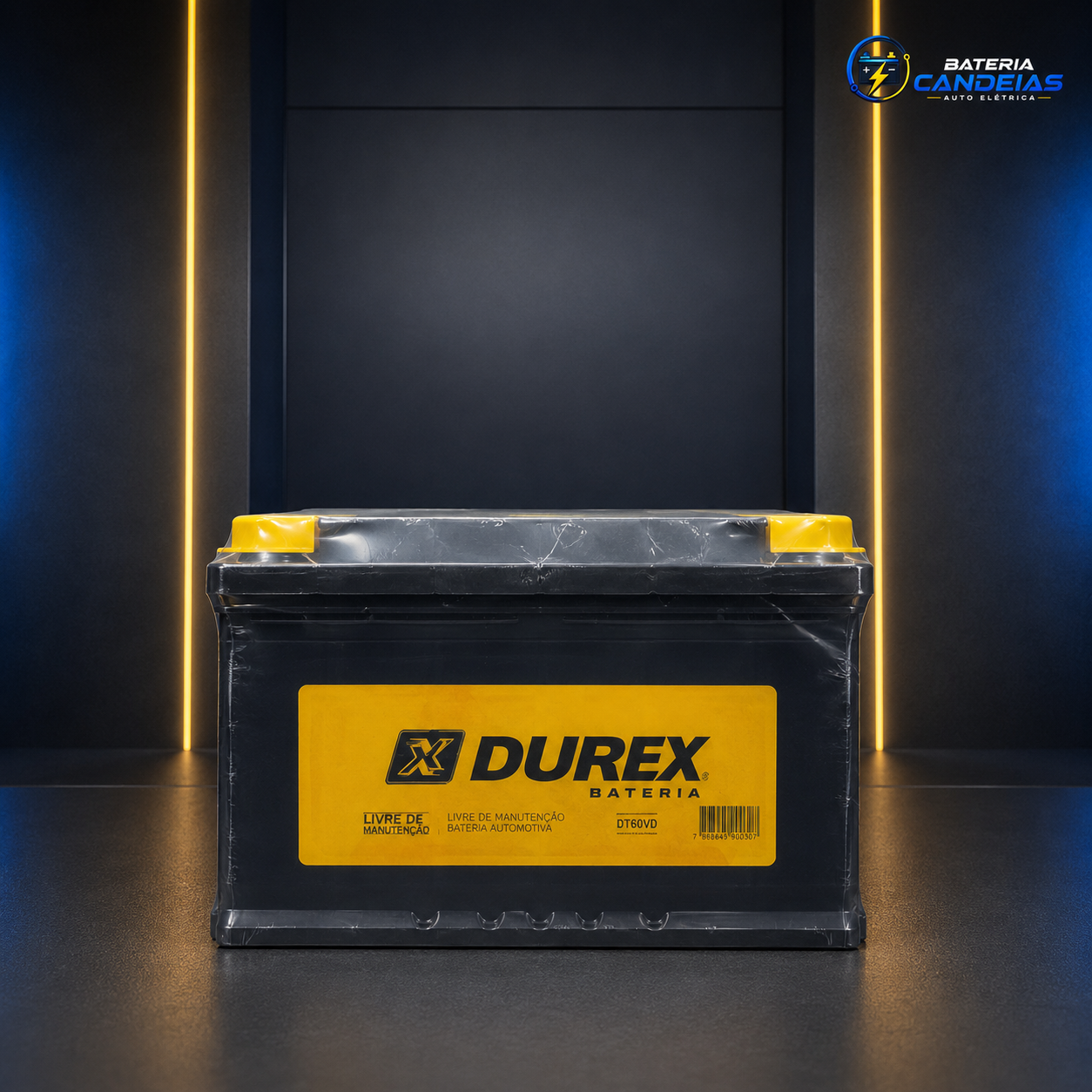 Bateria automotiva Durex DT60VD livre de manutenção
